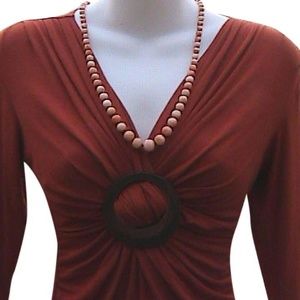 14k Yellow Gold Precious Marble Beads Necklace